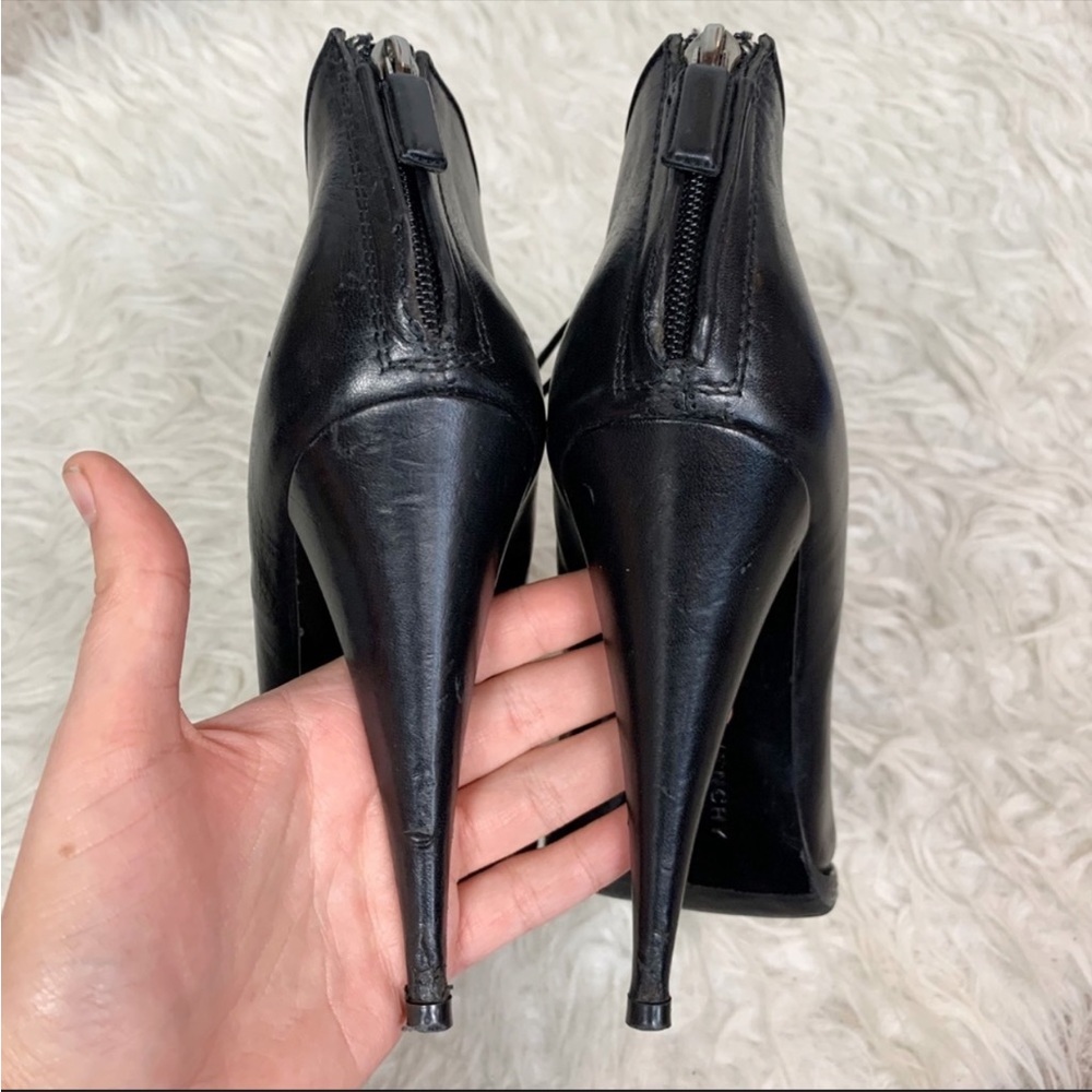 GIVENCHY Designer Black Leather Lace Up Sexy High Heel Ankle Booties US 8.5 - Picture 11 of 15